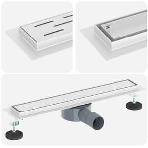 vidaXL Doucheafvoer 2-in-1 met 360&deg; Sifon Zilver 54 x 11 x 9,5 cm