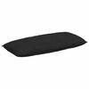 vidaXL Rugkussen Zwart 120 x 50 cm Microvezel Stof