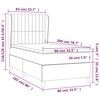 vidaXL Boxspring met matras stof lichtgrijs 80x200 cm
