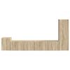 vidaXL Tv-meubelset Wandgemonteerd 3 pcs Sonoma Eiken Bewerkt hout