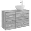 vidaXL Badkamermeubelset 2 pcs Grijs Sonoma Bewerkt hout