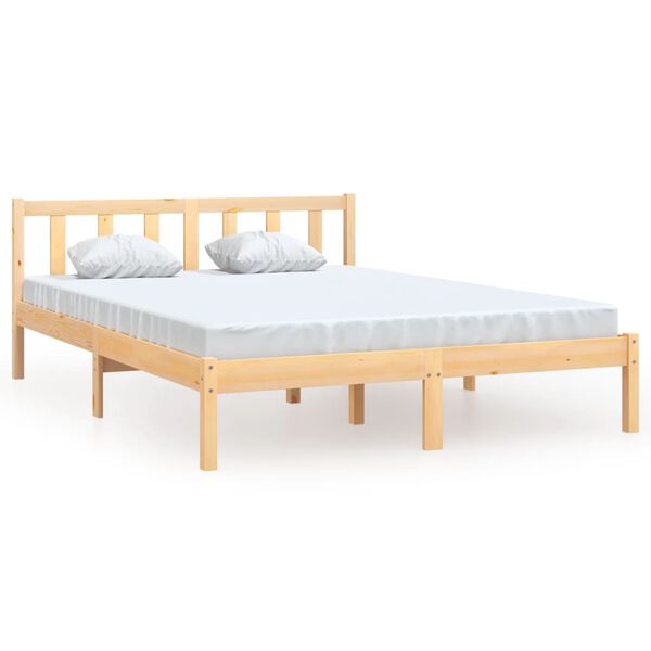 vidaXL Bedframe massief grenenhout 140x200 cm