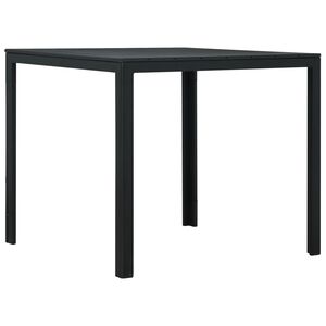 vidaXL Salontafel hout-look 78x78x74 cm HDPE zwart