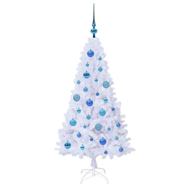 vidaXL Kunstkerstboom met 150 LED Wit 120 cm PVC en staal