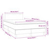 vidaXL Boxspring met matras en LED stof lichtgrijs 120x190 cm
