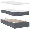 vidaXL Ottoman bed met matrassen en LED's 100x200cm fluweel