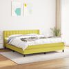 vidaXL Boxspring met matras stof groen 180x200 cm
