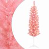 vidaXL Kunstmatige slanke kerstboom 150 cm 150 LED's Warmwit
