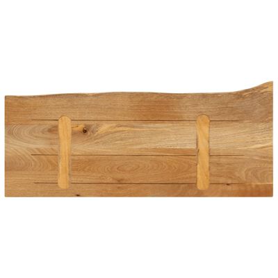 vidaXL Tafelblad met natuurlijke rand 90x40x2,5 cm massief mangohout