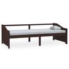 vidaXL Bedbank 3-zits massief grenenhout donkerbruin 90x200 cm