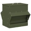 vidaXL Kip voerbak Olijfgroen 40,5 x 45 x 41 cm 20 kg