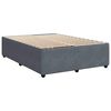 vidaXL Boxspring met matras fluweel donkergrijs 140x200 cm