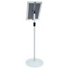 vidaXL Pedestal Posterstand Zilver 33 x 33 x 126 cm PVC en staal