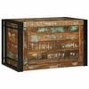 vidaXL Opbergbox Bruin en zwart 80 x 50 x 50 cm hergebruikt hout