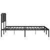 vidaXL Bedframe met hoofdbord metaal zwart 183x213 cm