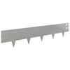 vidaXL Gazonrand 20 pcs 100 x 20 cm Staal Zilverkleurig