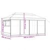 vidaXL Partytent Pop-up Taupe 580 x 292 x 315 cm Oxford Stof