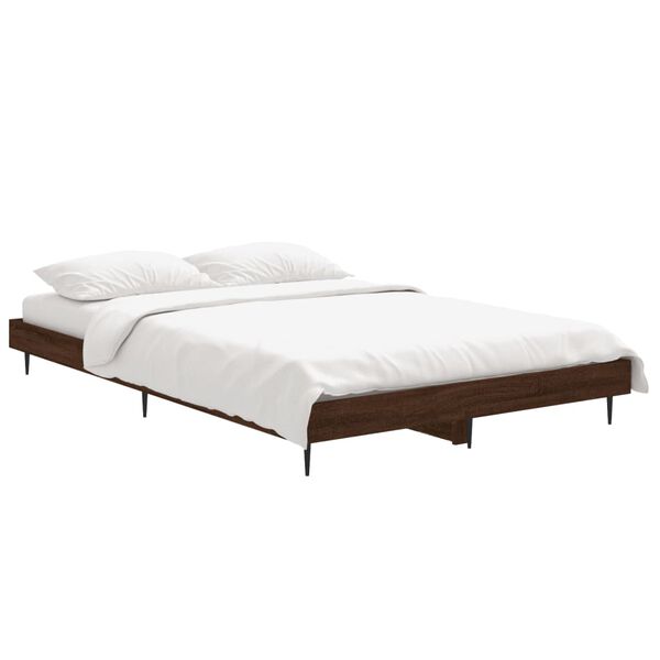 vidaXL Bedframe zonder matras bewerkt hout bruin eikenkleur 120x190 cm