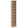 vidaXL CD Kast Artisanaal eiken 33 x 23,5 x 175 cm Bewerkt hout