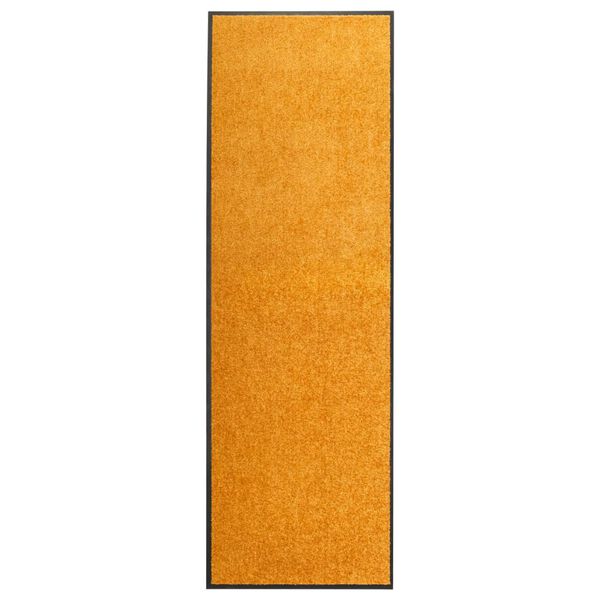 vidaXL Deurmat wasbaar 60x180 cm oranje