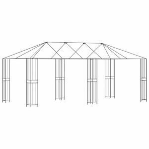 vidaXL Tuinhuisframe zonder tentdoek 6 x 3 m Zwart Staal