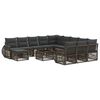 vidaXL Tuinbankenset 13 pcs Grijs poly rattan
