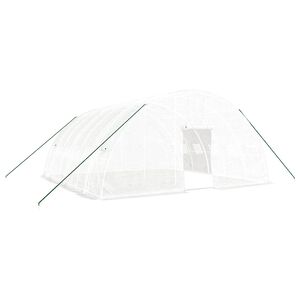 vidaXL Tuinkas met stalen frame 36 m&sup2; 6x6x2,85 m wit