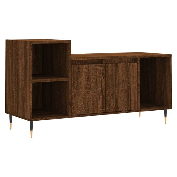 vidaXL Tv-meubel 100x35x55 cm bewerkt hout bruin eikenkleur
