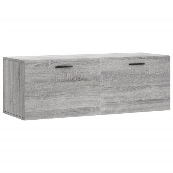vidaXL Wandkast 100x36,5x35 cm bewerkt hout grijs sonoma eikenkleurig