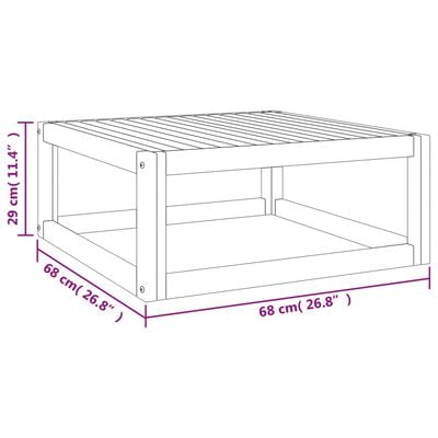 vidaXL 7-delige Loungeset met groene kussens massief hout