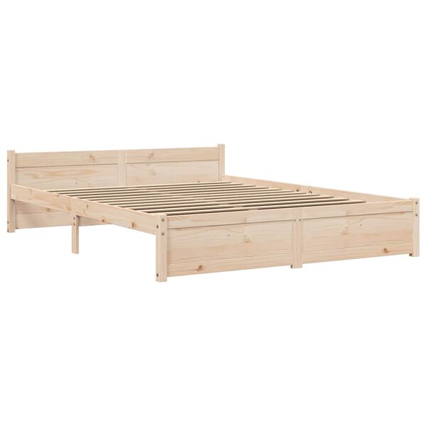 vidaXL Bedframe zonder matras massief hout 140x200 cm