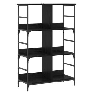 vidaXL Boekenkast 4-laags 78,5 x 33 x 117,5 cm metaal PB Zwart eiken
