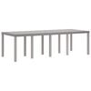 vidaXL Tuinstafel Lichtgrijs 250 x 100 x 73 cm poly rattan