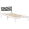 vidaXL Bedframe Wit en lichtgrijs 90 x 190 cm Massief grenenhout