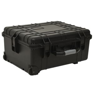 vidaXL Flightcase op wieltjes 58x45x27 cm PP zwart