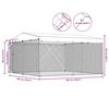 vidaXL Hondenkennel voor buiten met dak 382x382x225 cm