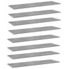 vidaXL Wandschappen 8 st 100x30x1,5 cm spaanplaat betongrijs