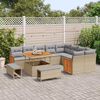 vidaXL Tuin Sofa Set 12 pcs beige en lichtgrijs 100 x 100 x 71 cm