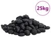 vidaXL Kiezelstenen gepolijst 2-5 cm 25 kg zwart