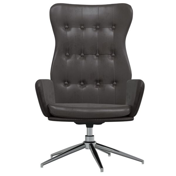 vidaXL Relaxstoel kunstleer glanzend zwart