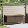 vidaXL Tuinbox met wielen 160x55x75 cm poly rattan bruin