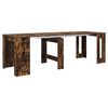 vidaXL Eettafel 240 x 85 x 75 cm Bewerkt hout Gerookt eiken