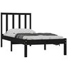 vidaXL Bedframe massief grenenhout zwart 75x190 cm
