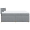 vidaXL Boxspring met matras stof lichtgrijs 180x200 cm