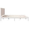 vidaXL Bedframe extra lang zonder matras massief hout wit 200x220 cm