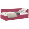 vidaXL Hoekbedframe met Matras 2 st Wijnrood 90 x 200 cm Fluweel