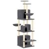 vidaXL Kattenmeubel met sisal krabpalen 180 cm donkergrijs