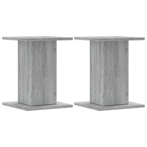 vidaXL Plantenstandaards 2 st 30x30x40 cm bewerkt hout grijs sonoma