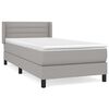 vidaXL Boxspring met matras stof lichtgrijs 80x200 cm