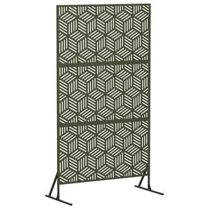 vidaXL Privacyscherm 100 x 50 x 180 cm Staal Olijfgroen